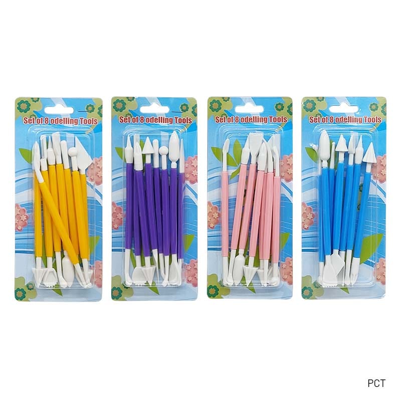 MG Traders Tools 8Pc Plastic Clay Tool (Pct)  (Pack of 4)