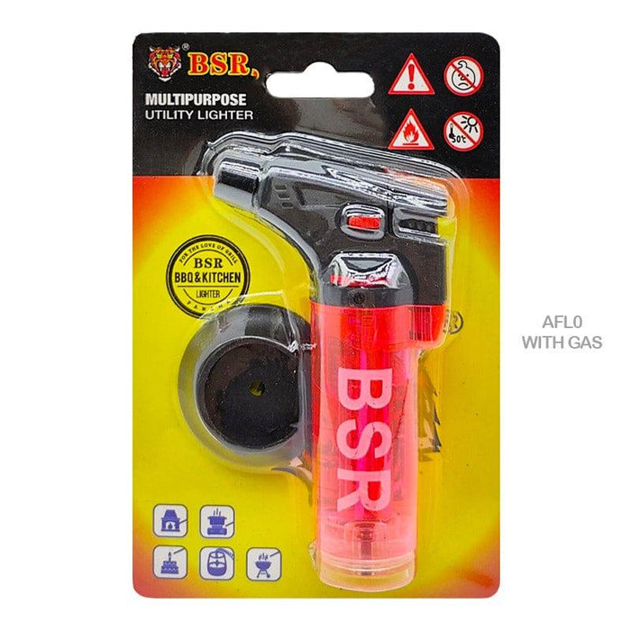Refillable Flame Lighter Blow Torch (AfL0) - With Adjustable Gas