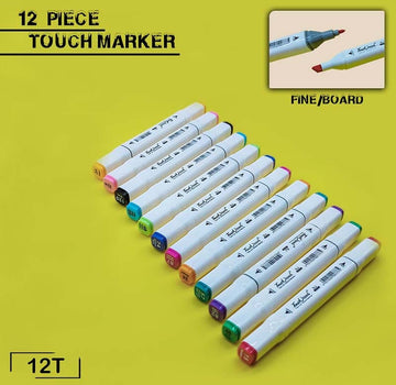 Touch Cool Marker Set 12 Color Box (12T)