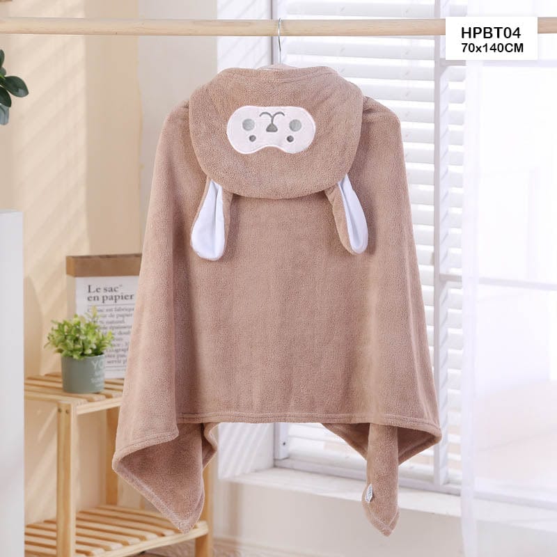 MG Traders Towel Hooded Poncho Bath Towel Kids Hpbt04 70X140Cm