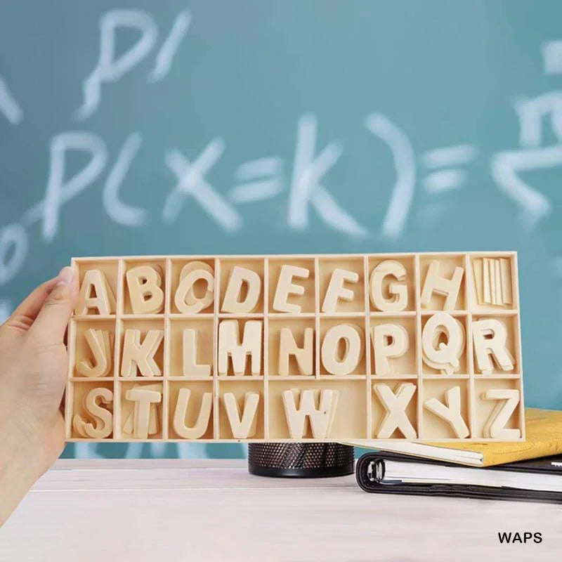 MG Traders Toys & Kits Wooden Alphabet Plain Small (Waps)