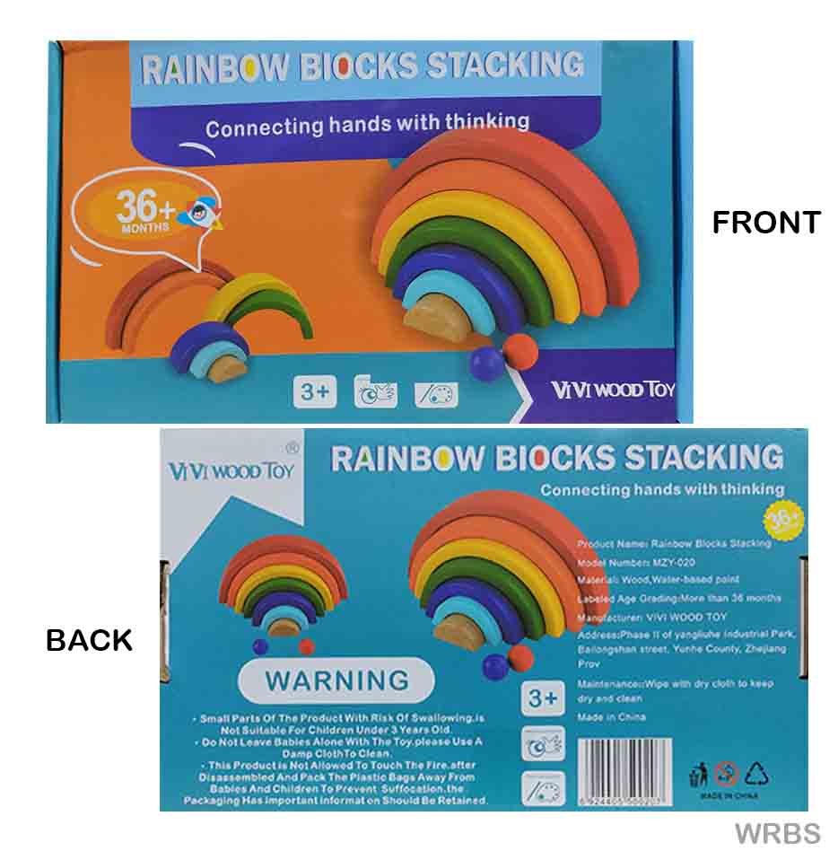 MG Traders Toys & Kits Wt Rainbow Blocks Staking (135)