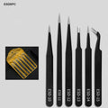 MG Traders Tweezer Esd6Pc Tweezer Stainless Steel Black 6Pc
