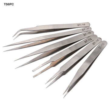 Ts6Pc Tweezer Stainless Steel 6Pc