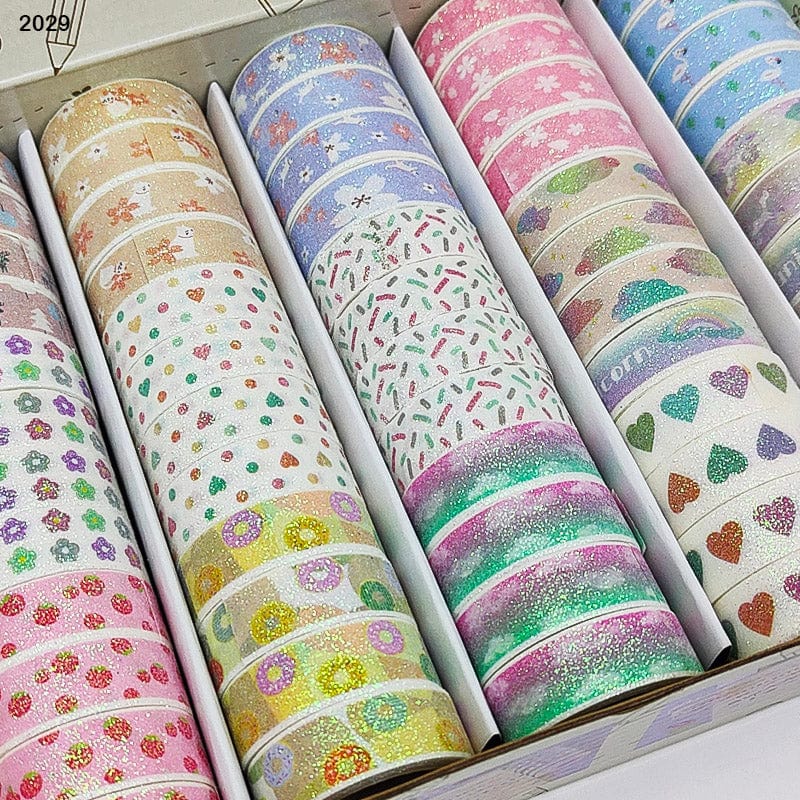 MG Traders Washi Tape Washi Tape 2029 (1.5Cm*2Mtr) (60Pcs)