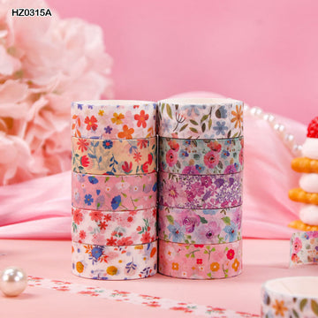 High Quality Premium floral Washi tape  (contain 10 unit tapes)