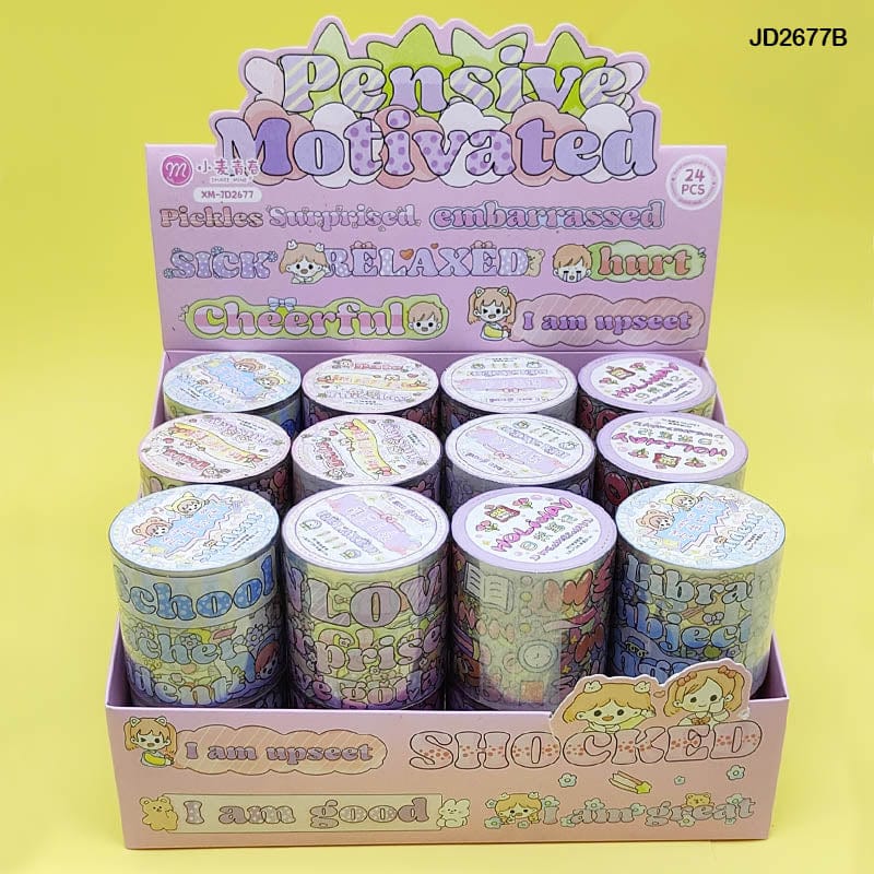 MG Traders Washi Tape Washi Tape Jd2677B 24Pc