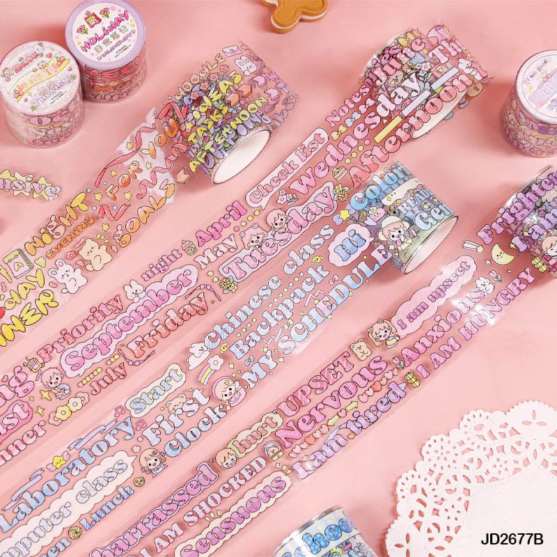 MG Traders Washi Tape Washi Tape Jd2677B 24Pc