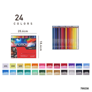 799238 Superior Artist Water Color Pencil 24 Color