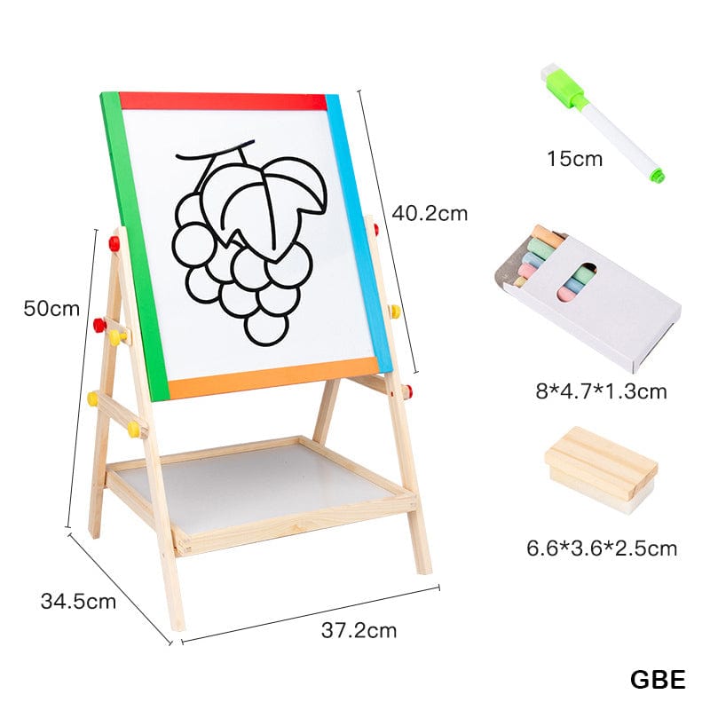 MG Traders Wooden Educational Toys Wt Green Box Wooden Easel For Kids (Gbe)