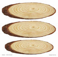 MG Traders wooden plates Wooden Slice Oval 10-12X25Cm (Wso1012)