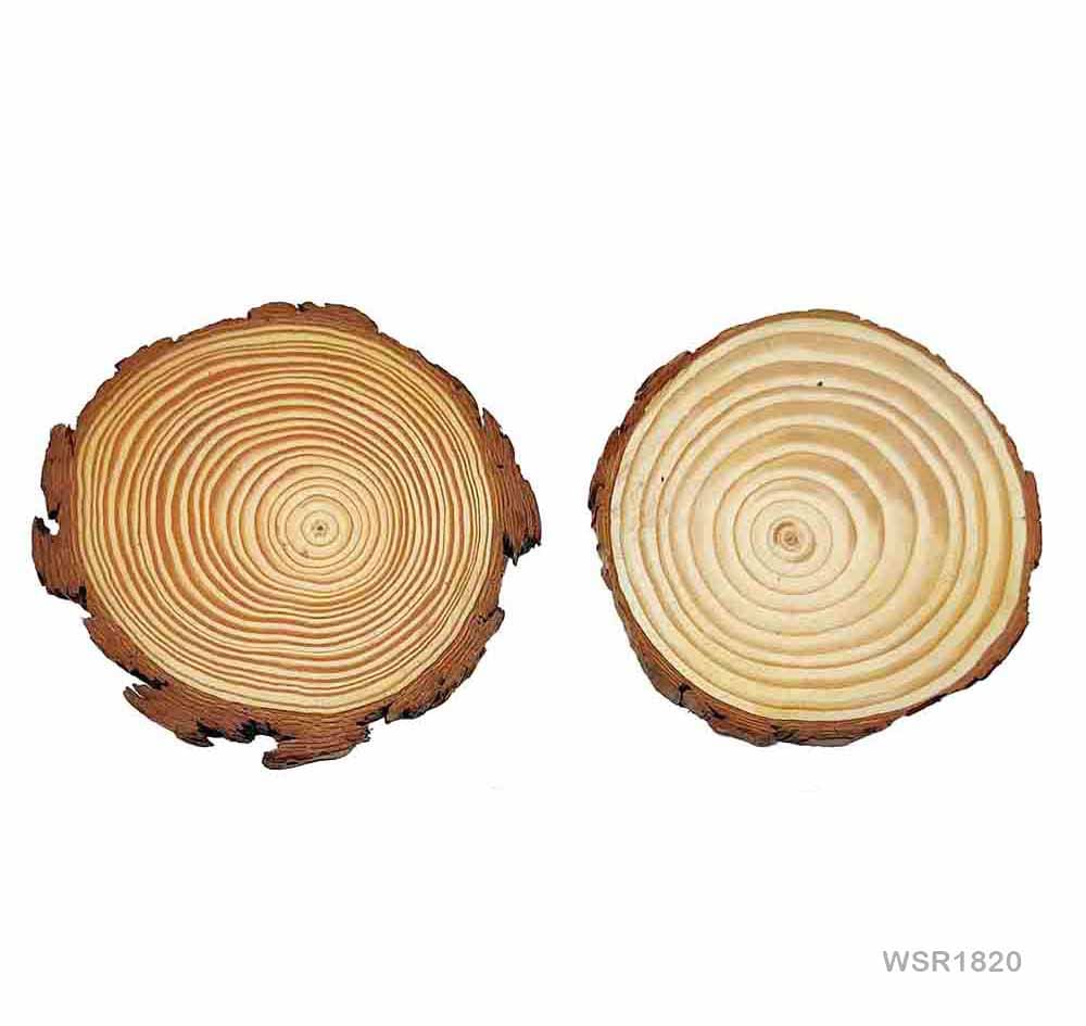 MG Traders wooden plates Wooden Slice Round 18-20X2Cm (Wsr1820)