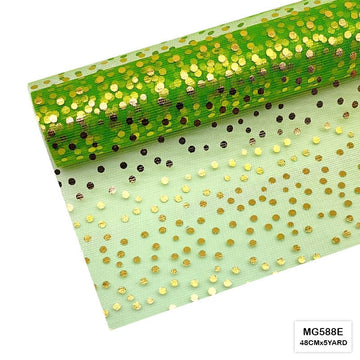 MG Traders Wrapping Papers Mg588E Gold Small Dot Net Roll 48Cmx5Yard