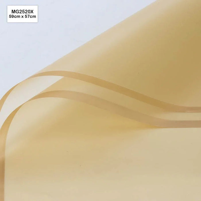 Premium butter yellow Wrapping Paper Plastic l Pack of 1 contains 20 Sheets
