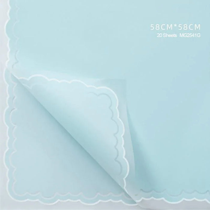 Premium Pastel Blue Plastic Wrapping Sheets  | Pack of 20 Sheets