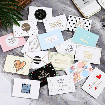 Mini DIY gift greeting thank you message card (Assorted designs) - 1 pcs