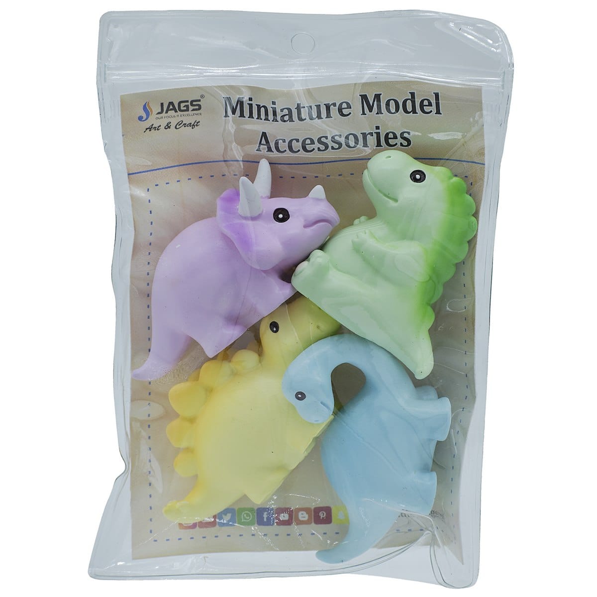 jags-mumbai Miniature Model Accessories Miniature Model Animals 4Pcs C0139-1/2/3/4 MMA59