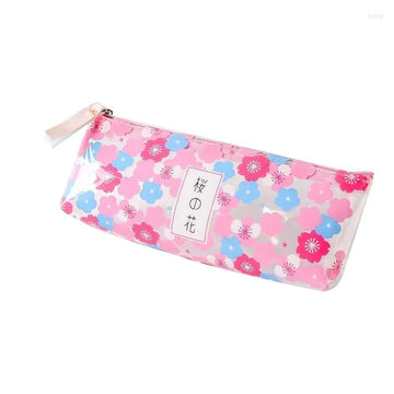 monopoly plastic Pencil pouch Cheery Blossom Flowers , Japanese Style Cute Canvas Pencil Case