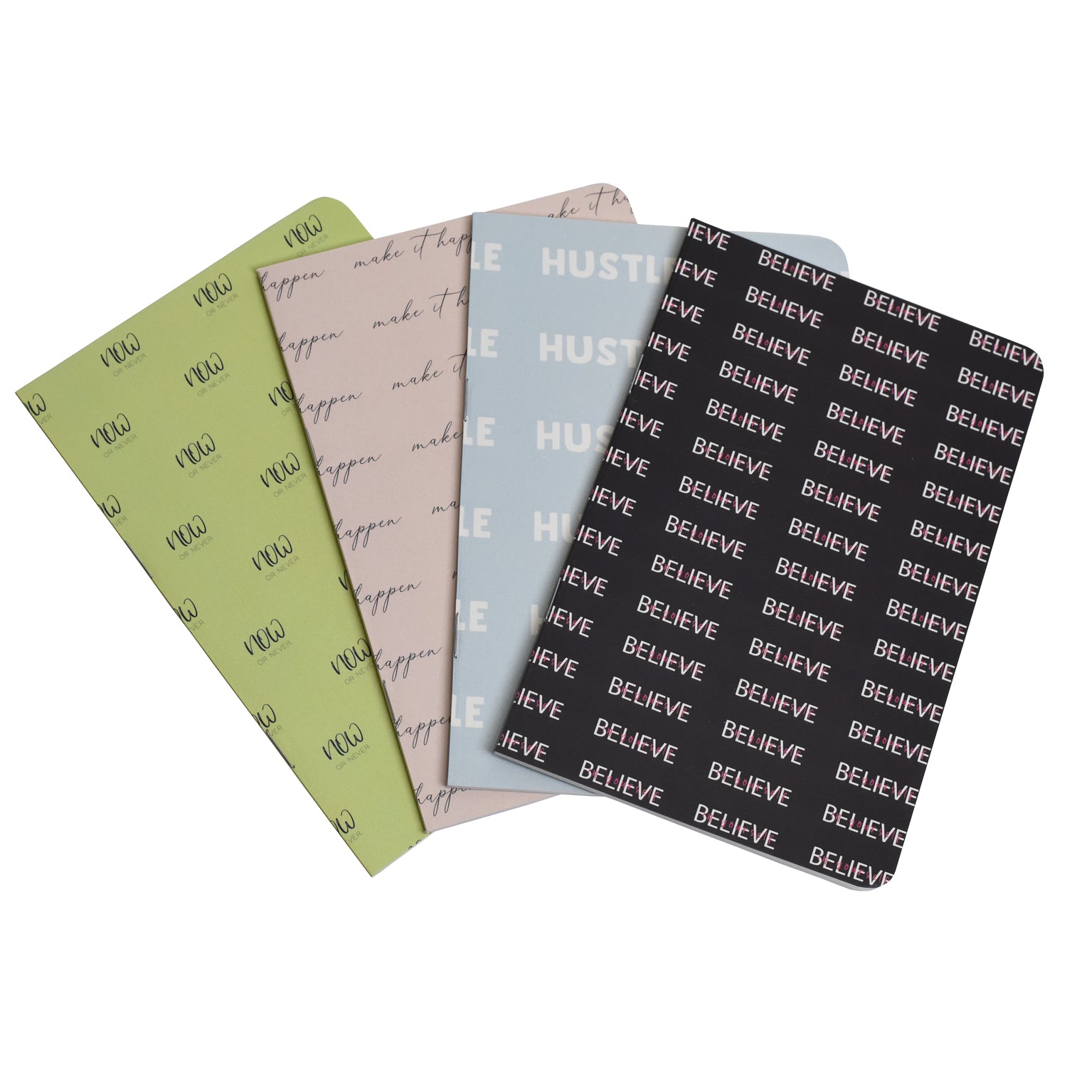 Motivational - Set of 4 Plain Journals for 2025