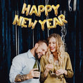 Mumbai market balloons Golden Happy New Year 2023 Foil Balloon DIY Kit - Pack of 12 Pcs, 16 Inch Size