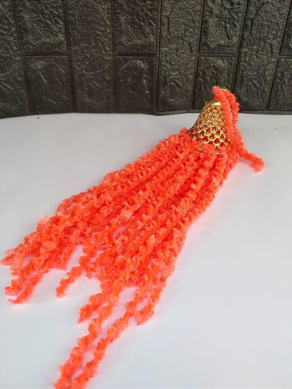 Handmade Mini Unique Feather Wool Tassels with Bell - Yellow