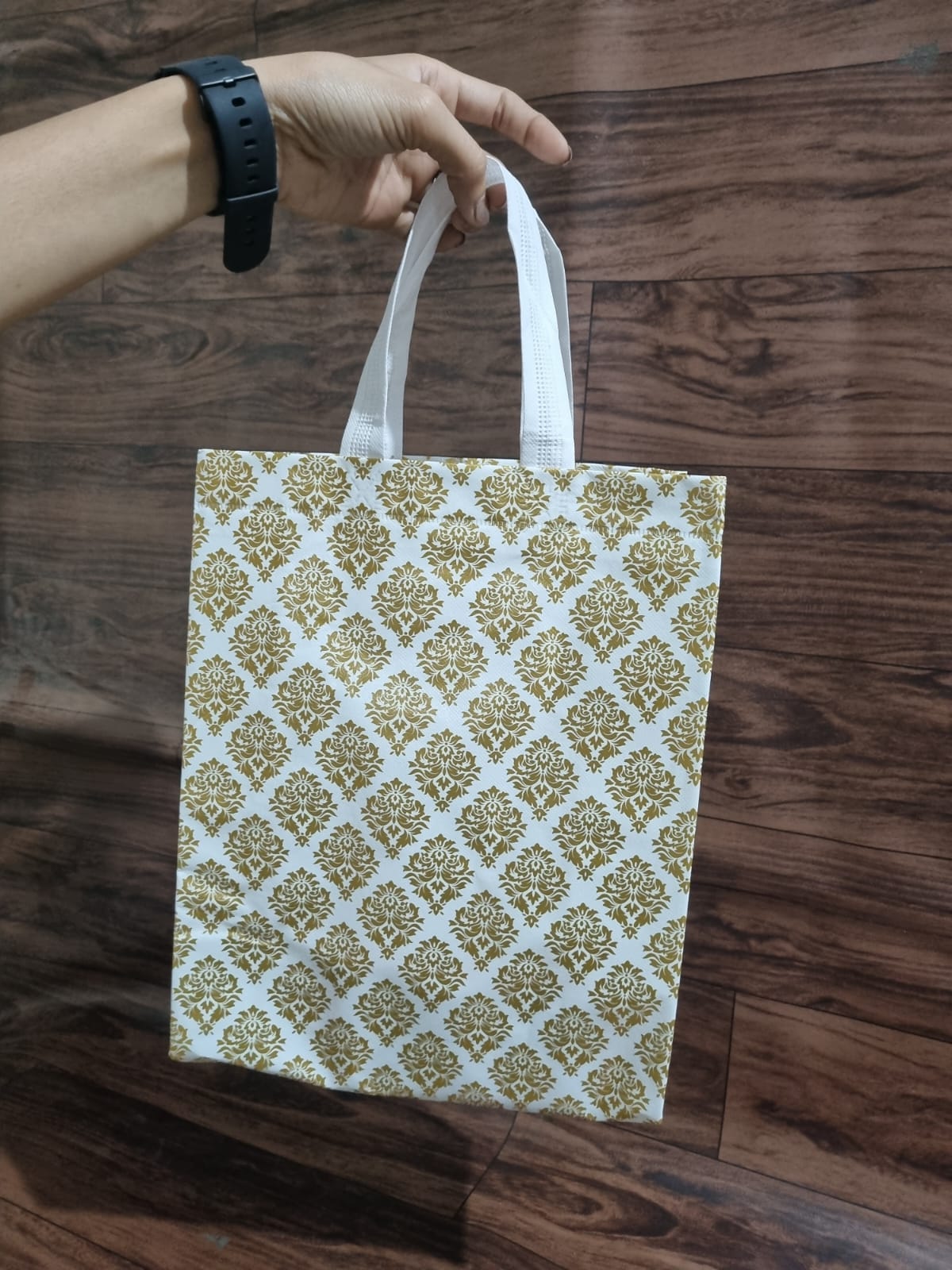 Mumbai market Gift Boxes & Paper Bags loop-m2 (P2) Small Loop Handle Printed Shopping Bags size-30x24x10cm