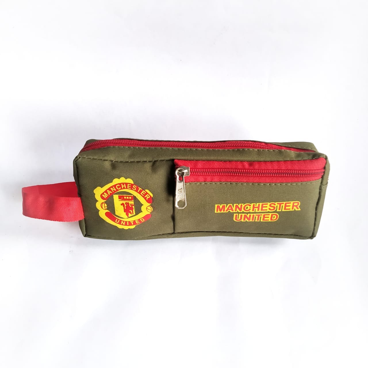 Mumbai market School Essentials Manchester United Pencil Pouch - Zippered, 3 Compartments - Pack of 1