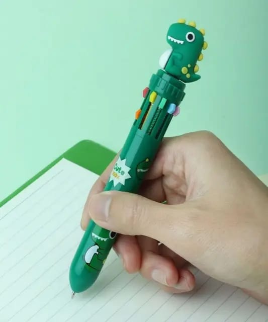nutmeg stationery - 8976178771 FANCY PENS Dinosaur 10-in-1 Pen: Explore Our Versatile and Fun Dino-Themed Writing Tool- 0.7 MM