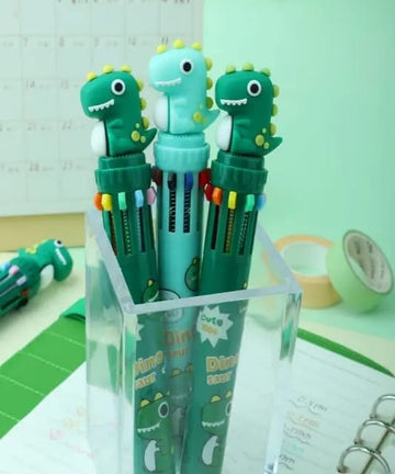 Dinosaur 10-in-1 Pen: Explore Our Versatile and Fun Dino-Themed Writing Tool- 0.7 MM