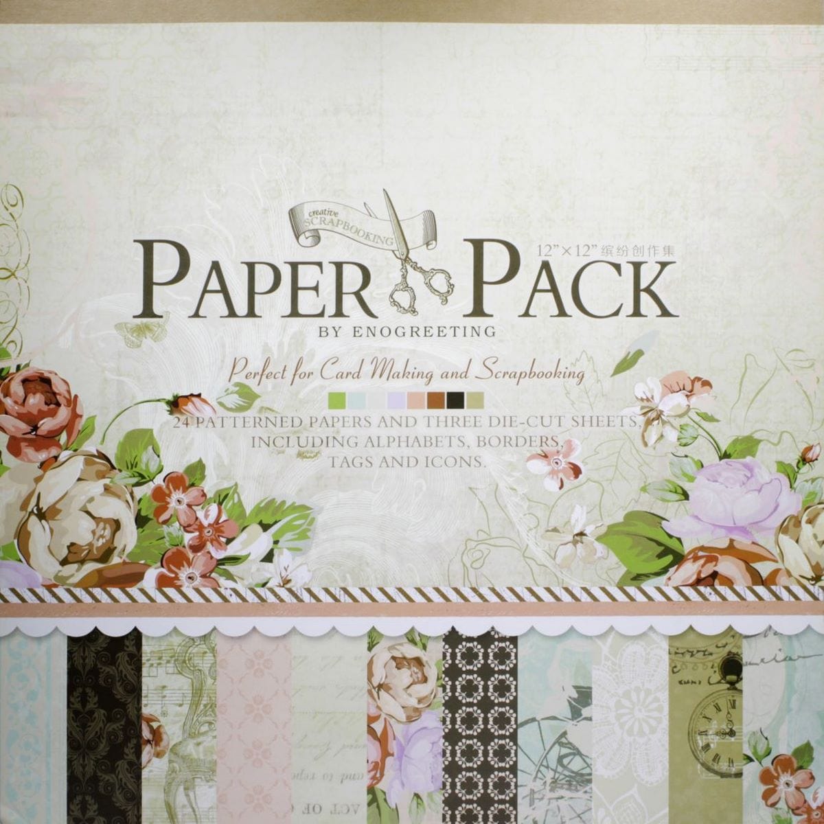 jags-mumbai Scrapbook Paper Pack(12*12 Romantic)