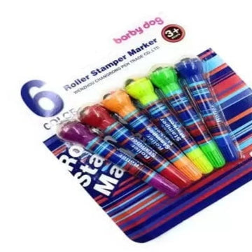 Paradise Soft Toys Highlighters & Markers Roller Stamper Marker Nib Sketch Pens  (Set of 1, Multicolor) | DIY Roller stamps