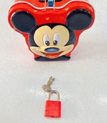 Paradise Soft Toys Mini Mickey Metal Piggy Bank with Assorted colours - Save Money in Style!