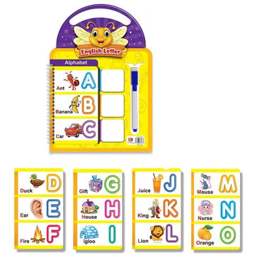 A to Z Magic Book for Kids With brush pen- Reusable Contain 1 Unit