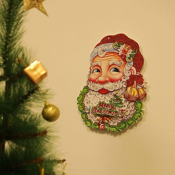 Shimmering Santa Holographic Poster – A Festive Wall Delight I Contain 1 Unit I