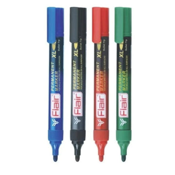parshwa Traders Highlighters & Markers Flair Permanent Marker for Bold Writing on All Surfaces - Bullet Tip