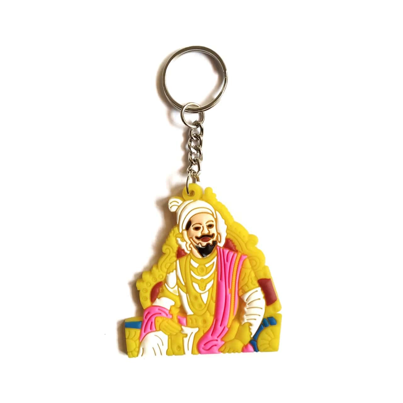 parshwa Traders Keychains & Fridge magnets chatrapati shivaji maharaj rubber keychain (pack of 1)