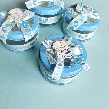 parshwa Traders Organiser Baby boy Shower Favor - Mini Metal and Plastic Container