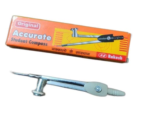 parshwa Traders School Essentials Accurate Plus Compass - Metal and Plastic Body with Tightening Tool - 1 Unit