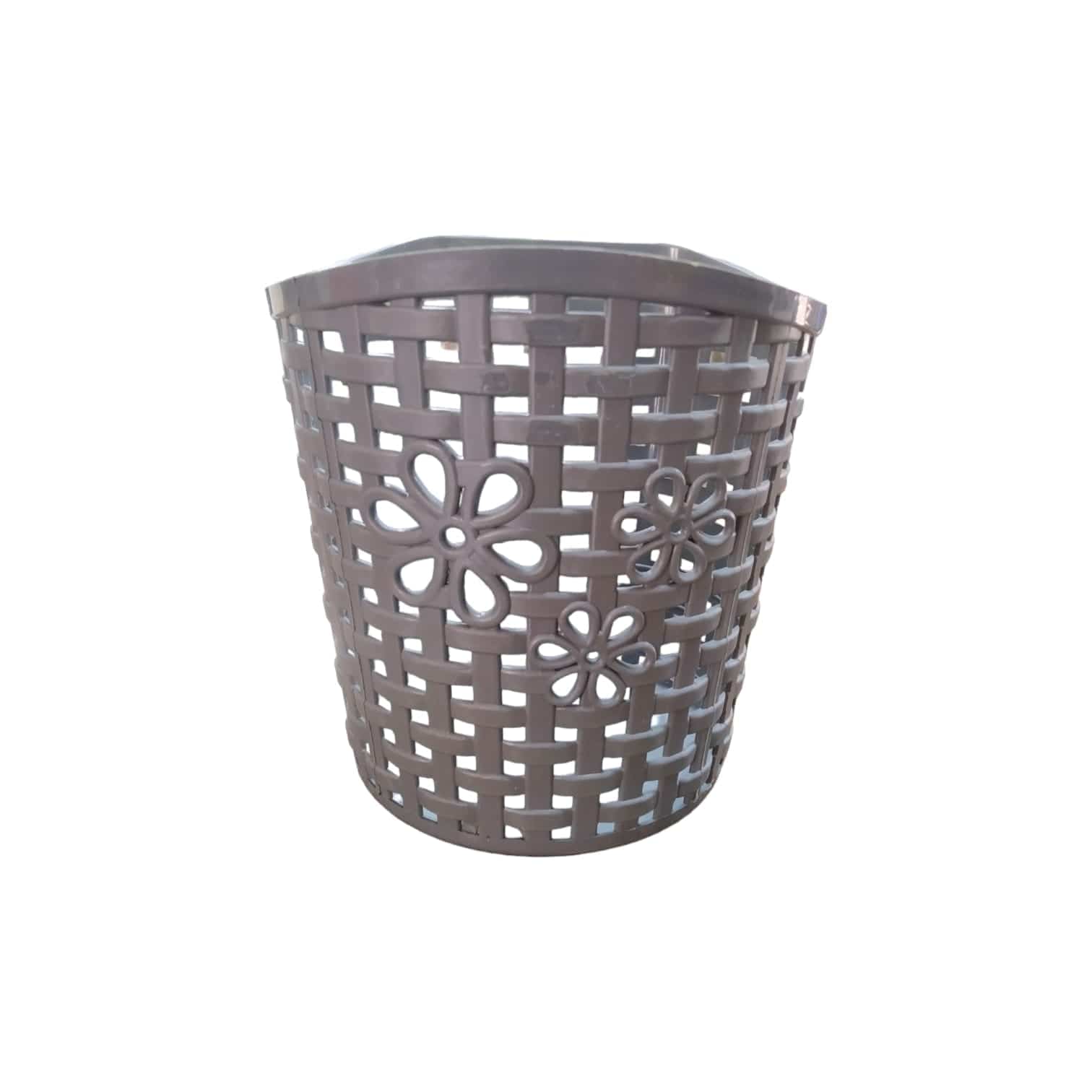 Parshwa Traders Wooden & Plastic Box Storage Basket with Drain Holes - Size 11x11x10 cm, Plastic Assorted colour