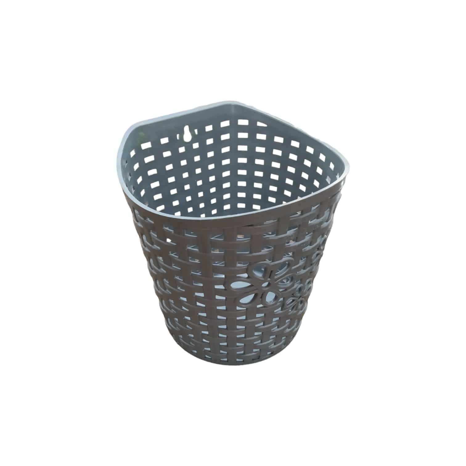 Parshwa Traders Wooden & Plastic Box Storage Basket with Drain Holes - Size 11x11x10 cm, Plastic Assorted colour