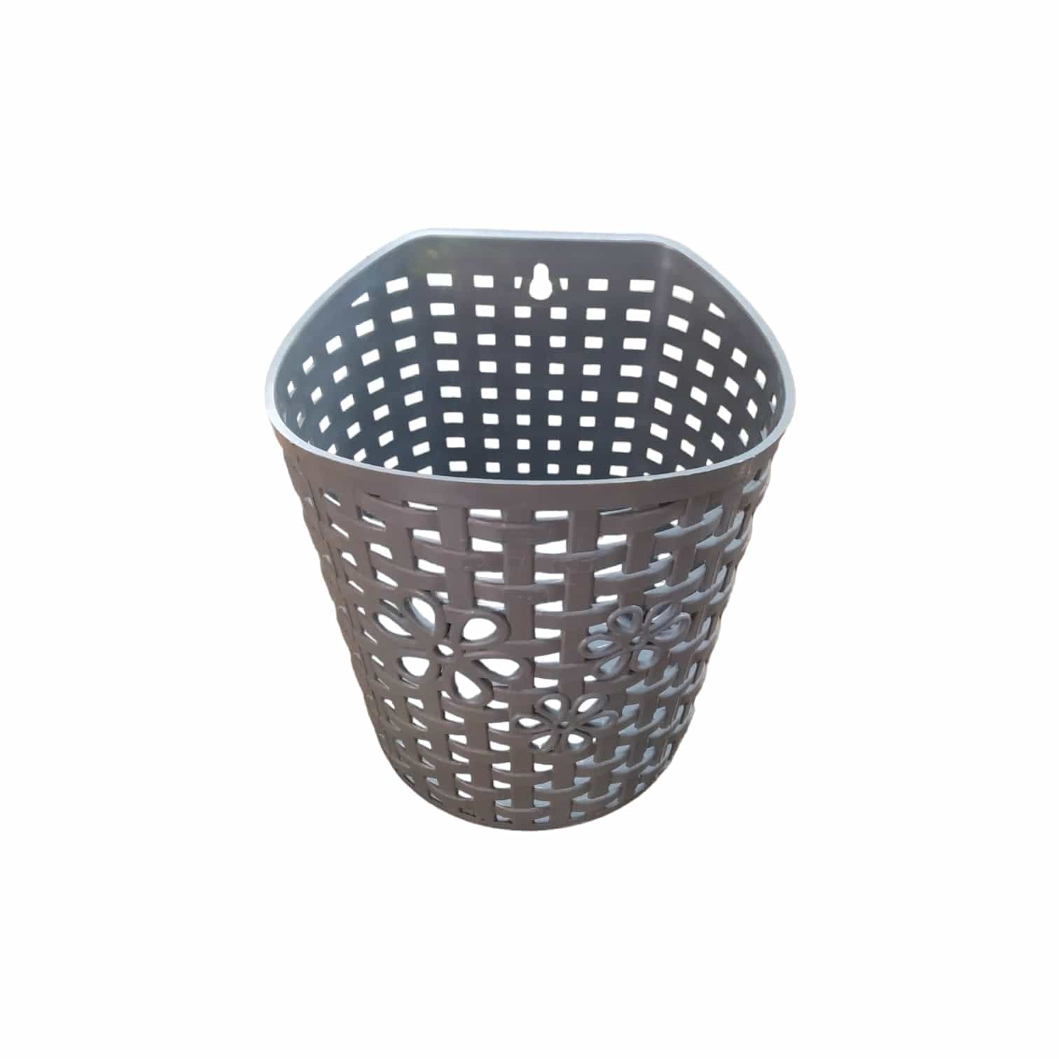 Parshwa Traders Wooden & Plastic Box Storage Basket with Drain Holes - Size 11x11x10 cm, Plastic Assorted colour