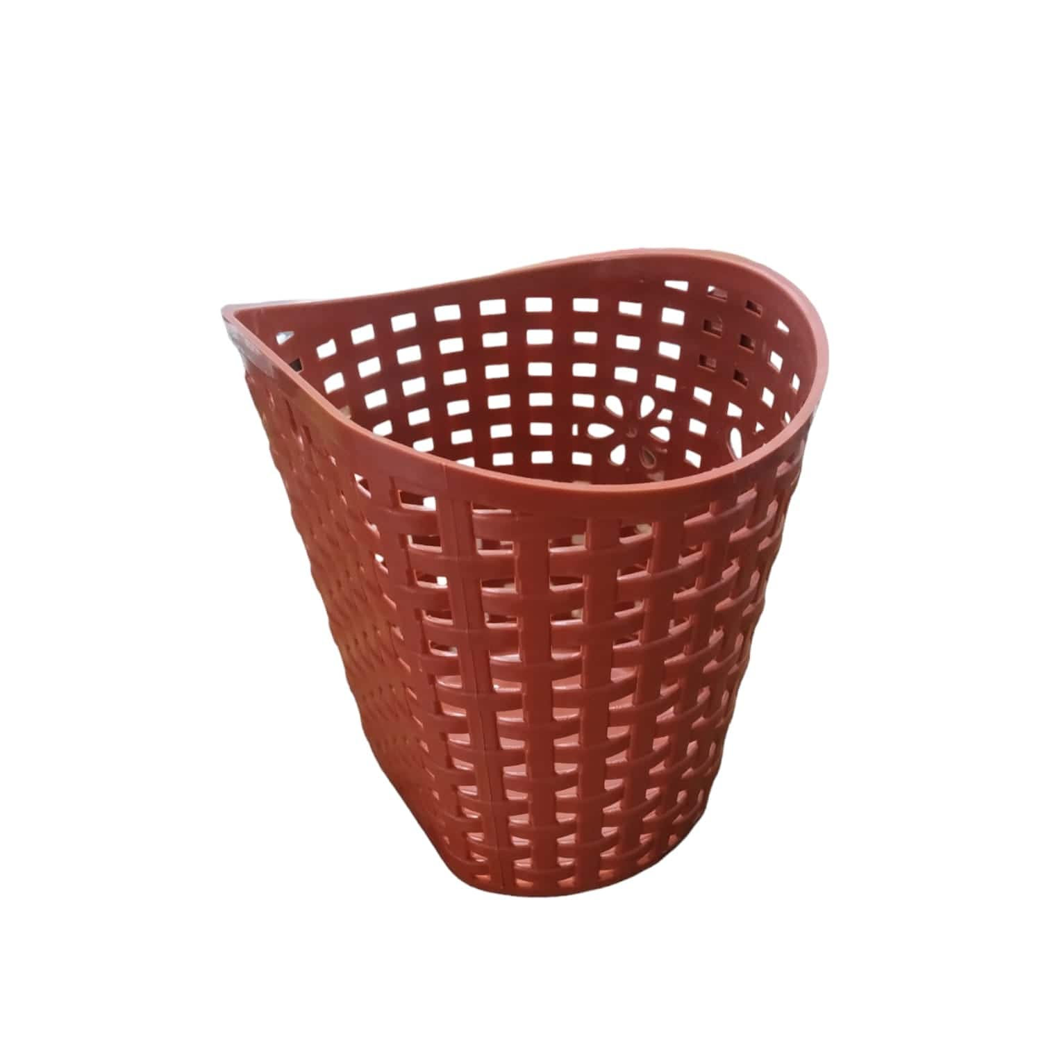 Parshwa Traders Wooden & Plastic Box Storage Basket with Drain Holes - Size 11x11x10 cm, Plastic Assorted colour