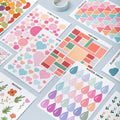 Puneet Gifts Pastel High-Quality Journaling and Scrapbooking Stickers-2 sheets