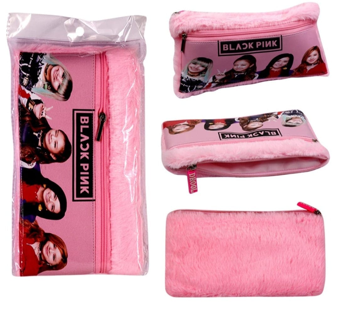 Ravrai Craft - Mumbai Branch Stationery Pencil pouch feer Black Pink