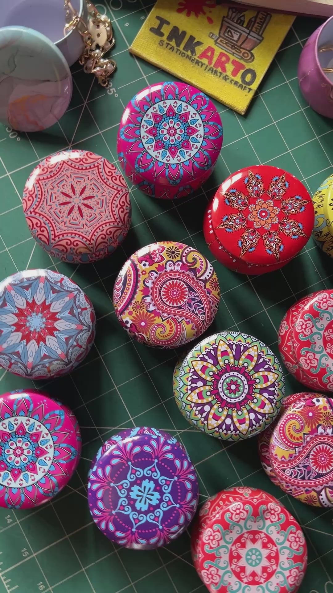 Metal Tin Boxes jars for candles, storage, Flower succulents