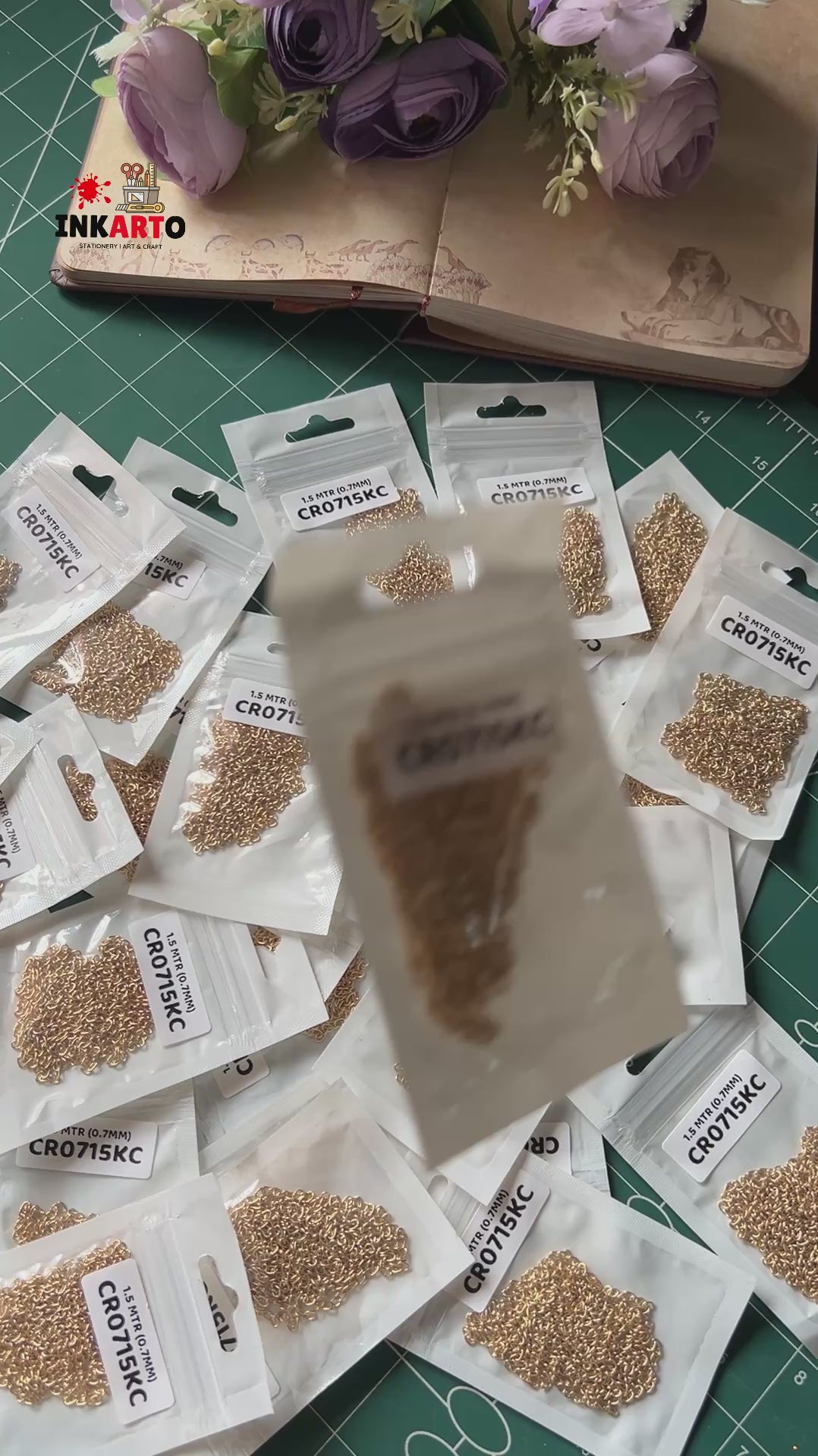 Gold Chain l 1.5Mtr X 0.7Mm l pack of 1