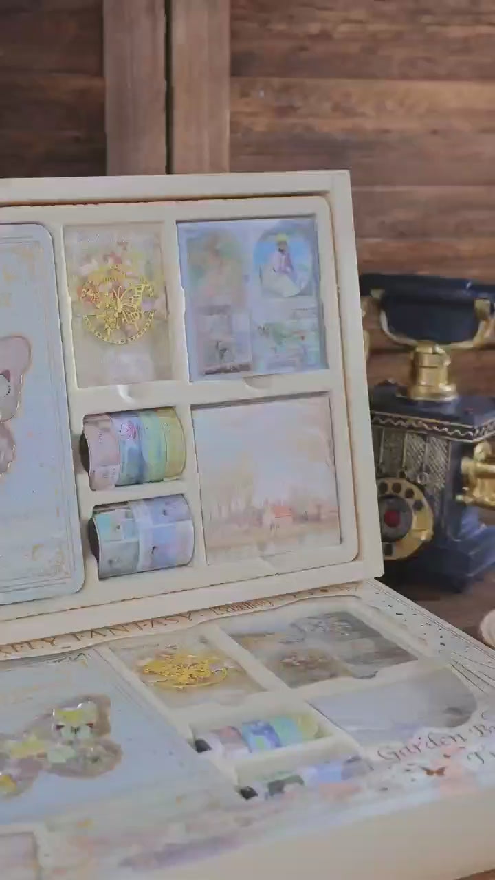 2026 journaling kit in pastel butterfly theme with diary, stickers & bookmarks