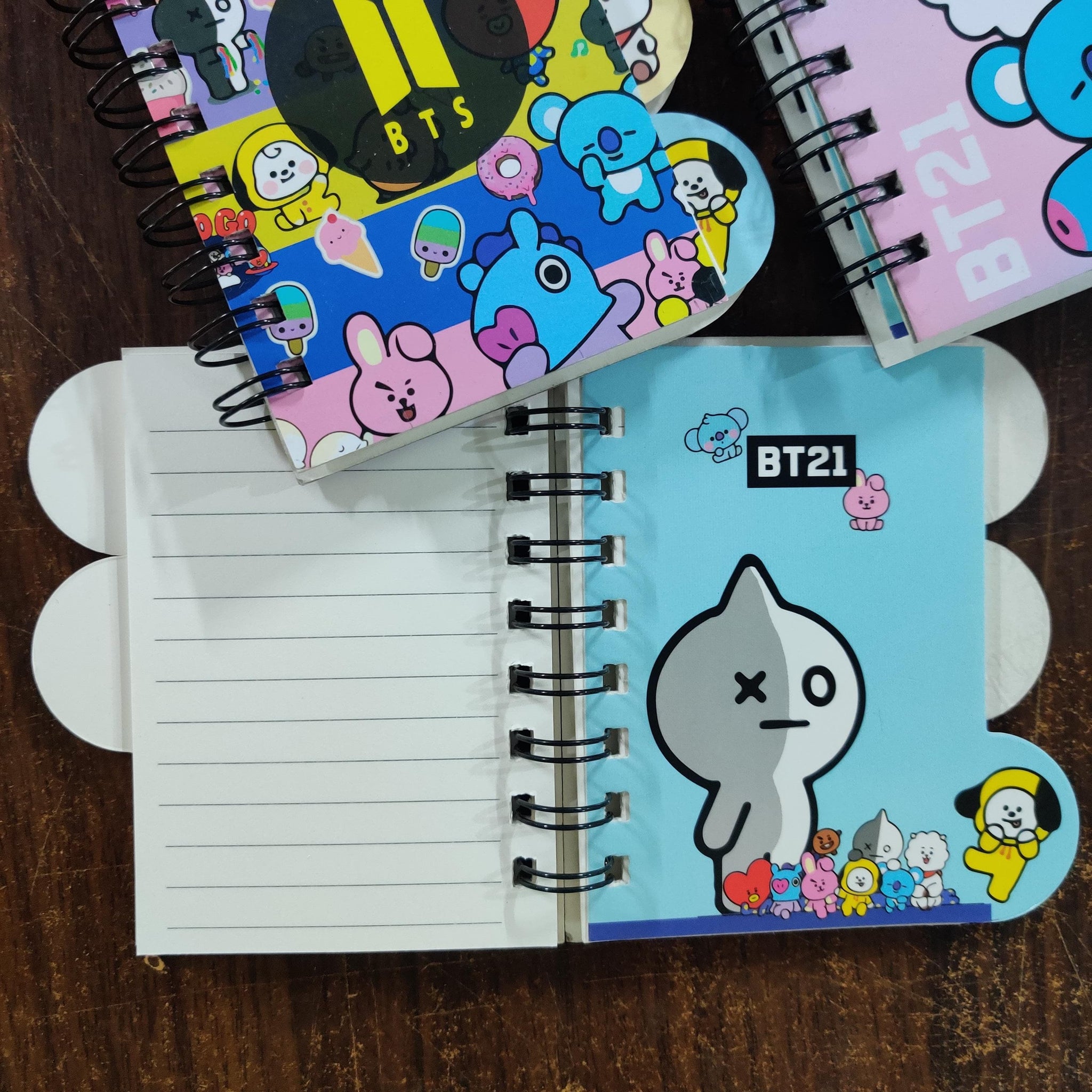 Puneet Gifts diary BTS BT21 A6 Spiral Quote Mini Journal diary Limited edition ruled