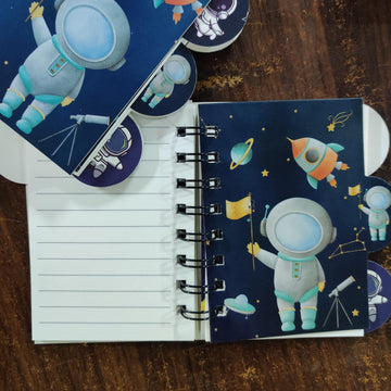 Space-Themed A6 Spiral Quote Mini Journal diary Limited edition ruled