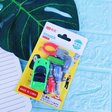 Garage Set Erasers - Contain 1 Unit for Return Gifting